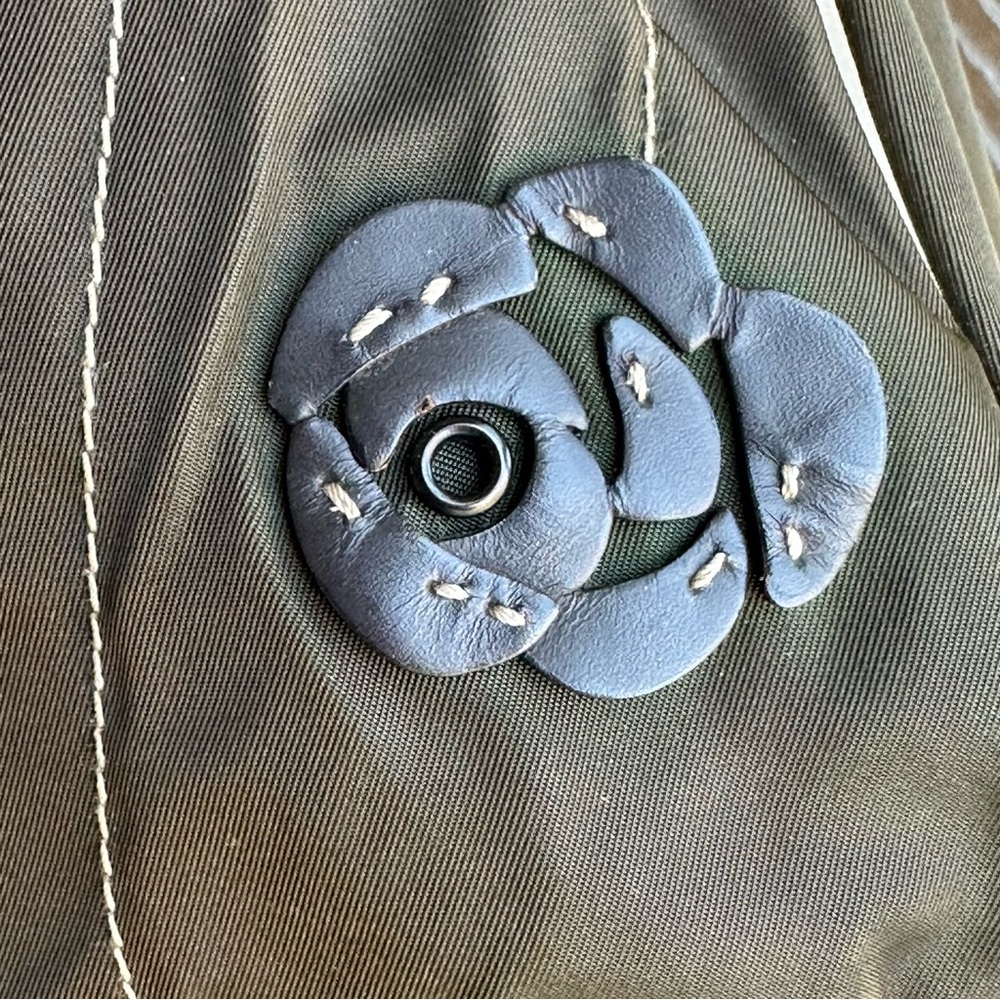 Prada Tessuto Fiori Flower Vintage Khaki Green Nylon/Leather Shoulder Bag - Picture 15 of 16